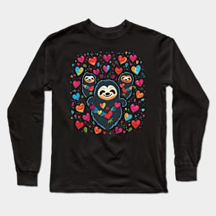 Sloth Valentine Day Long Sleeve T-Shirt